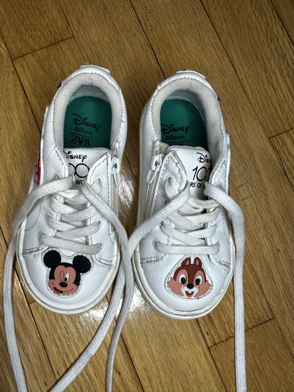 Zara Disney 100th Mickey and Frinds White Sneakers Size: 23 EU